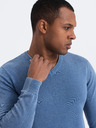 Ombre Clothing Blauer Herren Pullover mit V-Ausschnitt Ombre Clothing