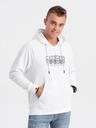 Ombre Clothing Weißer Herren-Kapuzenpullover Ombre Kleidung