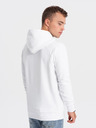 Ombre Clothing Weißer Herren-Kapuzenpullover Ombre Kleidung