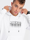 Ombre Clothing Weißer Herren-Kapuzenpullover Ombre Kleidung
