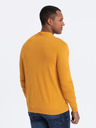 Ombre Clothing Senfgelber Herren-Basic-Pullover mit Stehkragen Ombre Clothing