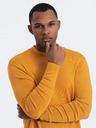 Ombre Clothing Senfgelber Herren-Basic-Pullover mit Stehkragen Ombre Clothing