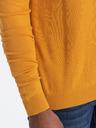 Ombre Clothing Senfgelber Herren-Basic-Pullover mit Stehkragen Ombre Clothing