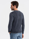 Ombre Clothing Dunkelblauer Herren-Basic-Pullover mit V-Ausschnitt Ombre Clothing