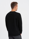 Ombre Clothing Schwarzes bedrucktes Herren-Sweatshirt Ombre Clothing