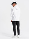 Ombre Clothing Rot-weißer Herren-Kapuzenpullover mit Aufdruck Ombre Clothing