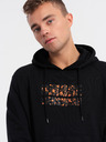 Ombre Clothing Schwarzer Herren-Kapuzenpullover Ombre Clothing