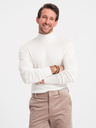 Ombre Clothing Cremefarbener Herren-Basic-Rollkragenpullover Ombre Clothing