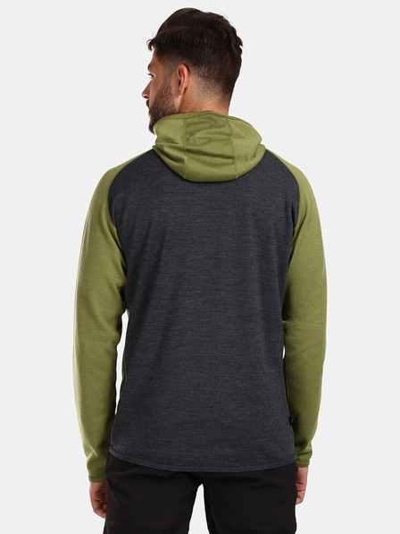 Kilpi Grün-grauer Herren-Pullover aus Merinowolle Kilpi MOSEO-M