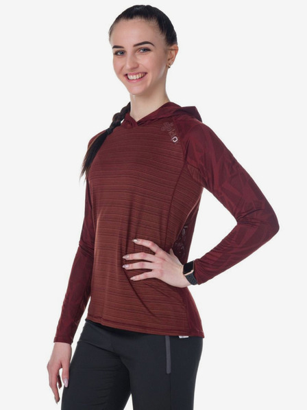 Kilpi Burgunderroter Damen-Sport-Kapuzenpullover Kilpi AILEEN