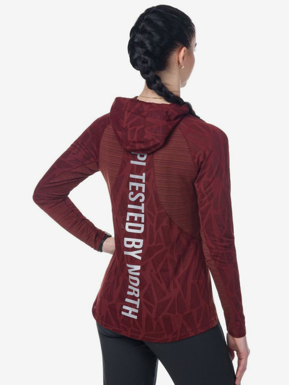 Kilpi Burgunderroter Damen-Sport-Kapuzenpullover Kilpi AILEEN