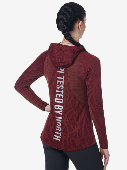 Kilpi Burgunderroter Damen-Sport-Kapuzenpullover Kilpi AILEEN