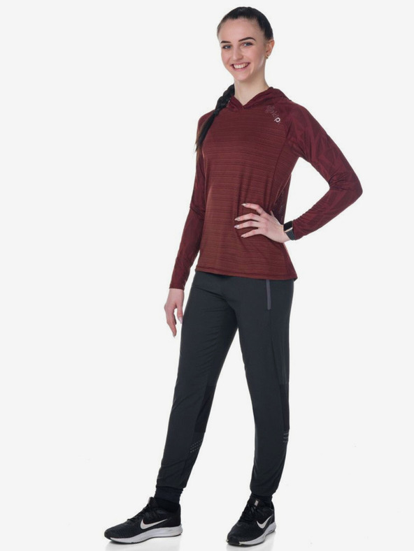 Kilpi Burgunderroter Damen-Sport-Kapuzenpullover Kilpi AILEEN