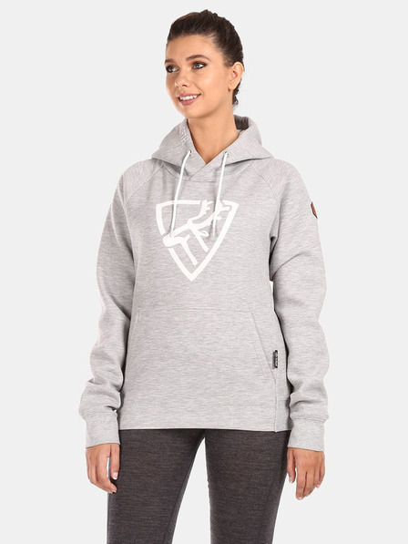 Kilpi Hellgraues Damen-Baumwoll-Sweatshirt Kilpi FJELA-W
