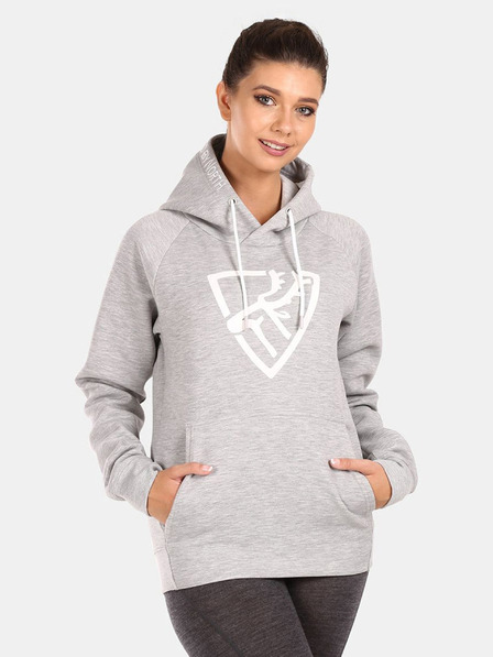 Kilpi Hellgraues Damen-Baumwoll-Sweatshirt Kilpi FJELA-W