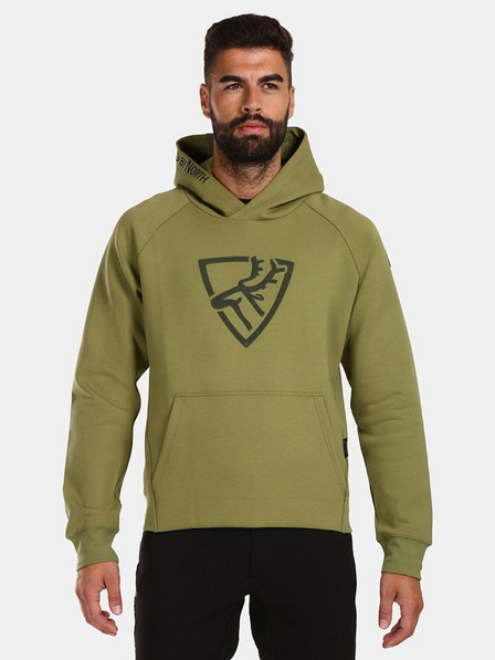 Kilpi Khakifarbenes Herren-Baumwoll-Sweatshirt Kilpi FJELA-M