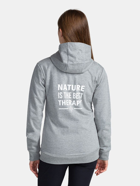 Kilpi Hellgraues Baumwoll-Sweatshirt für Damen Kilpi BERY-W