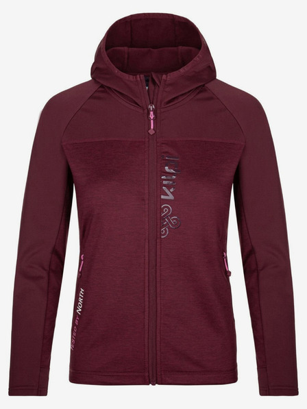 Kilpi Burgundfarbener Damen-Kapuzenpullover Kilpi LAYANA-W