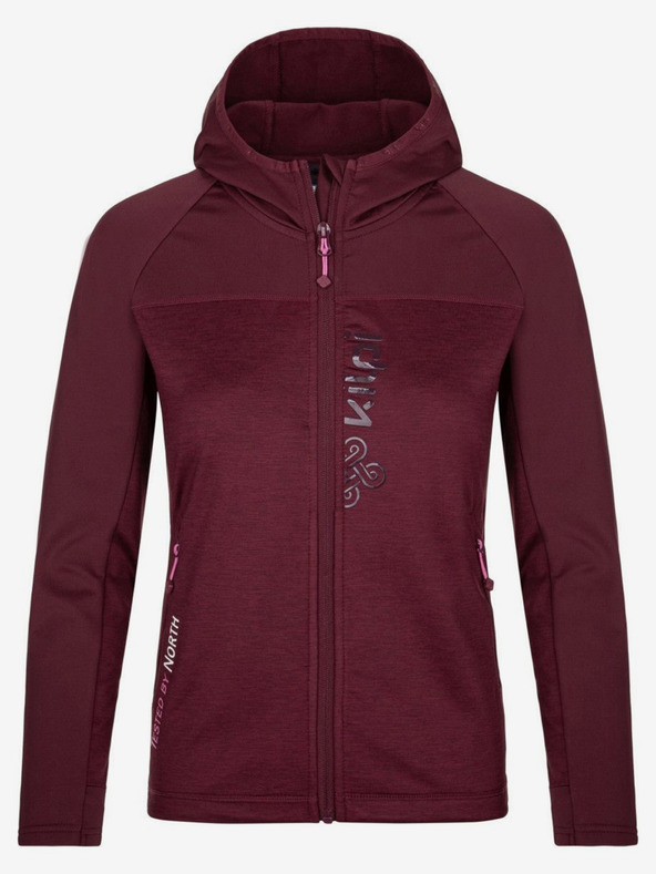 Kilpi Burgundfarbener Damen-Kapuzenpullover Kilpi LAYANA-W