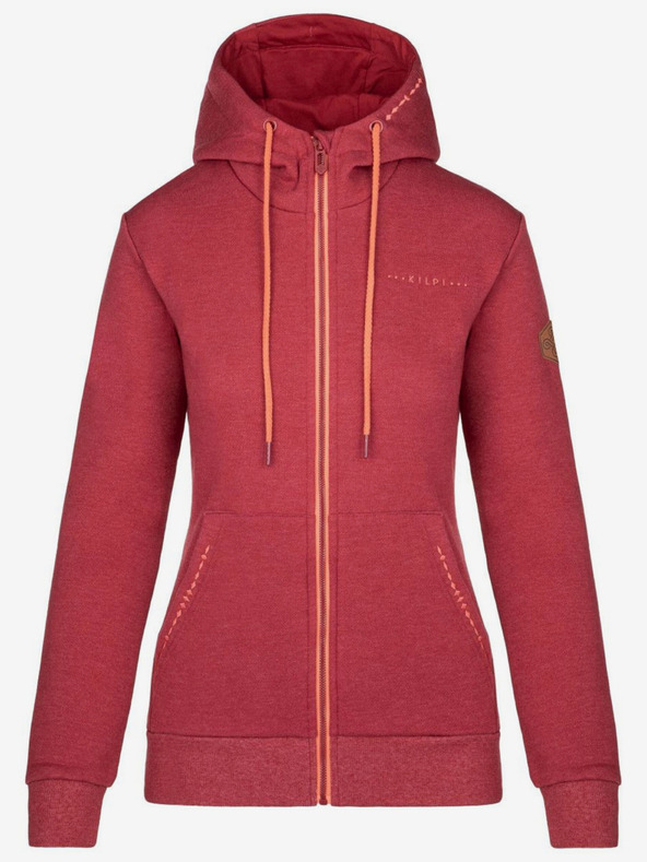 Kilpi Roter Damen Kapuzenpullover mit Reißverschluss Kilpi ERRY-W