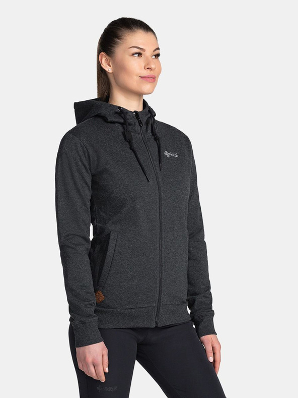 Kilpi Schwarzes Damen-Sweatshirt mit Druck auf dem Rücken Kilpi BERY-W