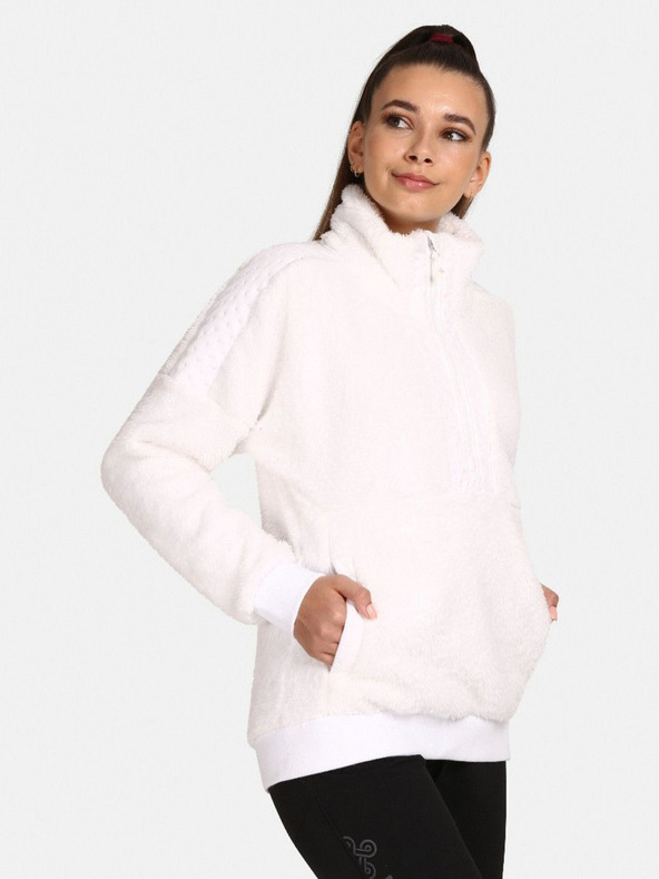 Kilpi Weißes warmes Damen-Sweatshirt Kilpi LIVAE-W
