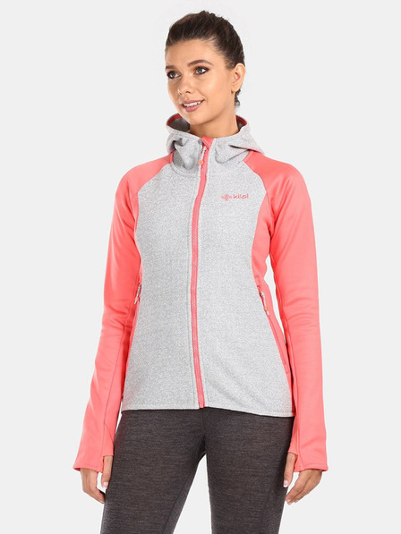 Kilpi Graues und rosa Damen-Fleece-Sweatshirt Kilpi VERSAM-W