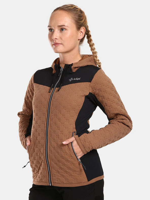 Kilpi Schwarz-braunes Damen-Sweatshirt Kilpi NEVIA-W