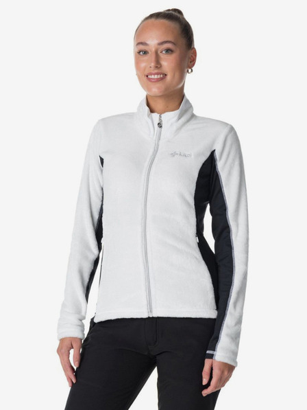 Kilpi Schwarz-weißes Damen-Fleece-Sweatshirt mit Reißverschluss Kilpi SKATHI