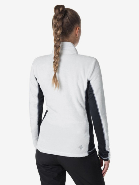 Kilpi Schwarz-weißes Damen-Fleece-Sweatshirt mit Reißverschluss Kilpi SKATHI