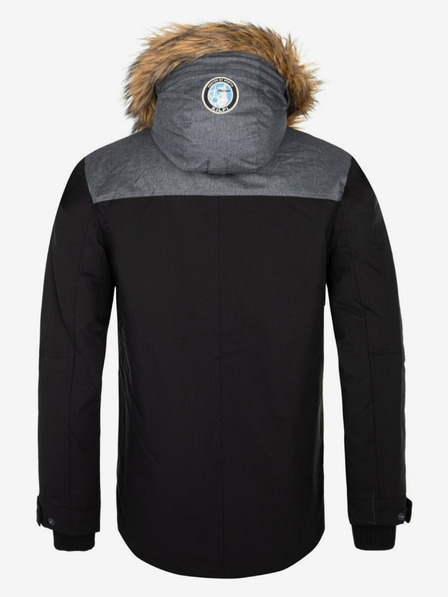Kilpi Schwarze Herren-Winterjacke mit Fellimitat Kilpi ALPHA