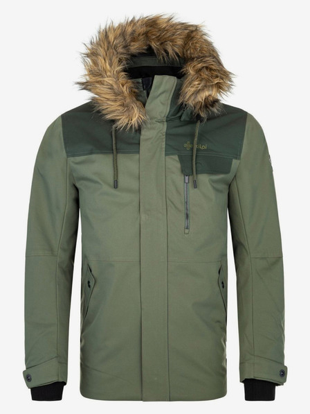 Kilpi Grüne Herren-Winterjacke mit Pelzimitat Kilpi ALPHA