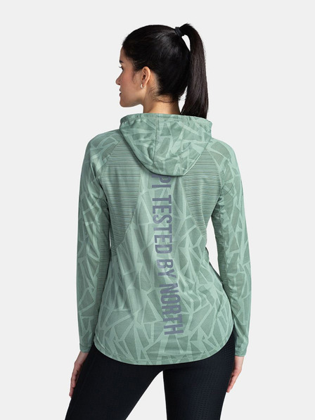 Kilpi Grünes Damen-Kapuzen-Sweatshirt Kilpi AILEEN