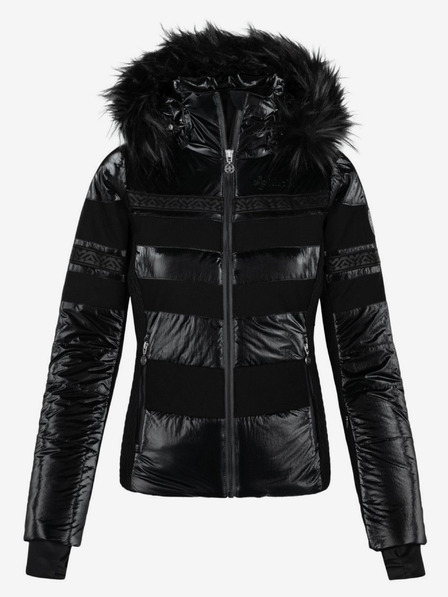 Kilpi Schwarze Damen-Skijacke mit Fellimitat Kilpi DALILA