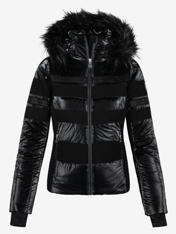 Kilpi Schwarze Damen-Skijacke mit Fellimitat Kilpi DALILA