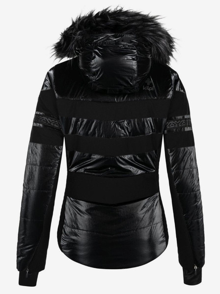 Kilpi Schwarze Damen-Skijacke mit Fellimitat Kilpi DALILA