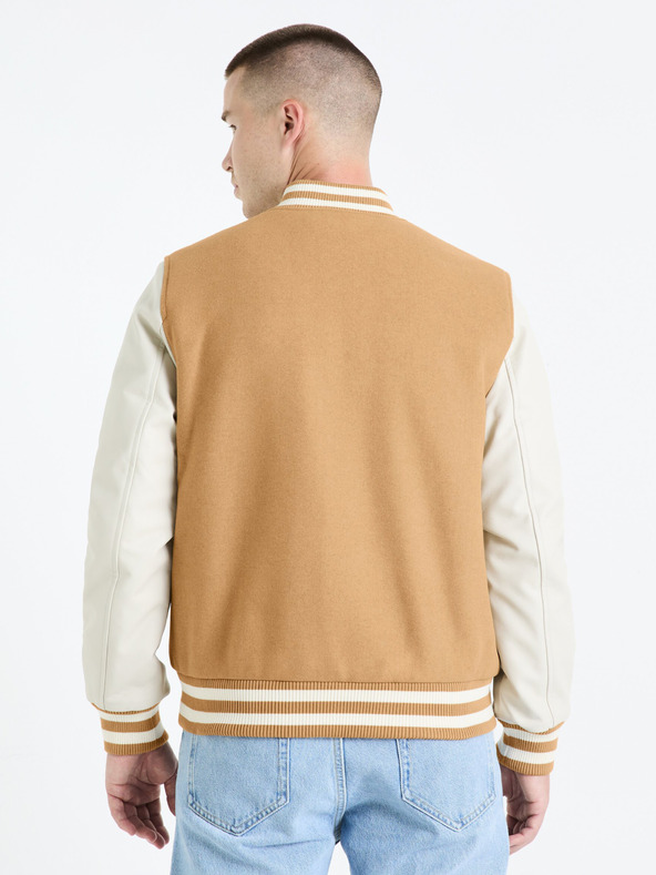 Celio Beiger Herren-Bomber aus Wollmischung Celio Fuvarsi