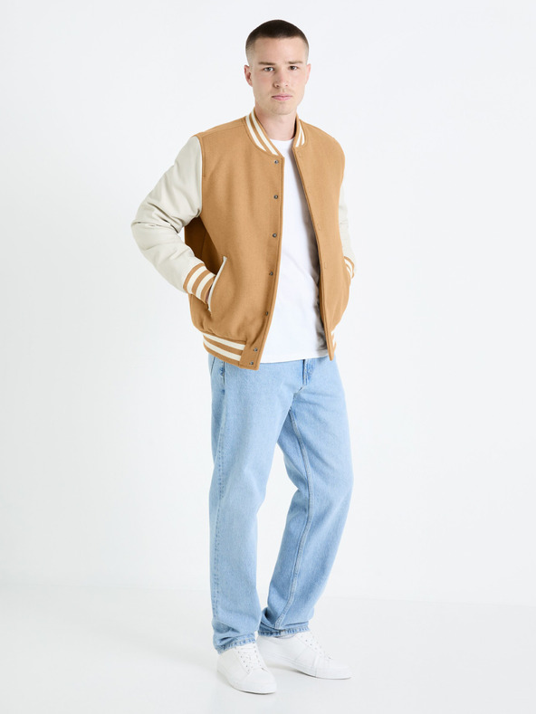 Celio Beiger Herren-Bomber aus Wollmischung Celio Fuvarsi