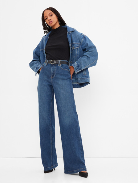 GAP Damen Wide High Rise Stride-Jeans GAP