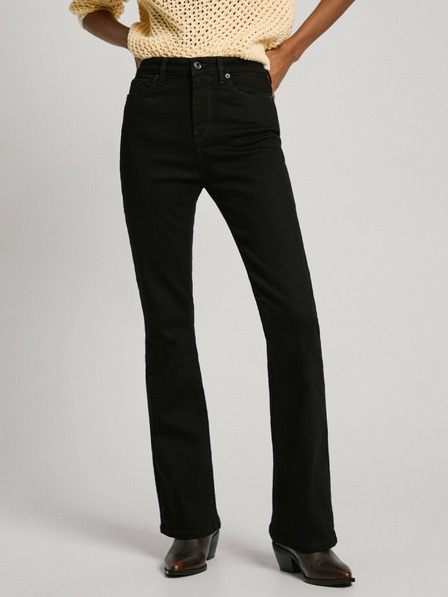 Pepe Jeans Schwarze Damenjeans mit ausgestellter Passform Jeans Pepe Jeans