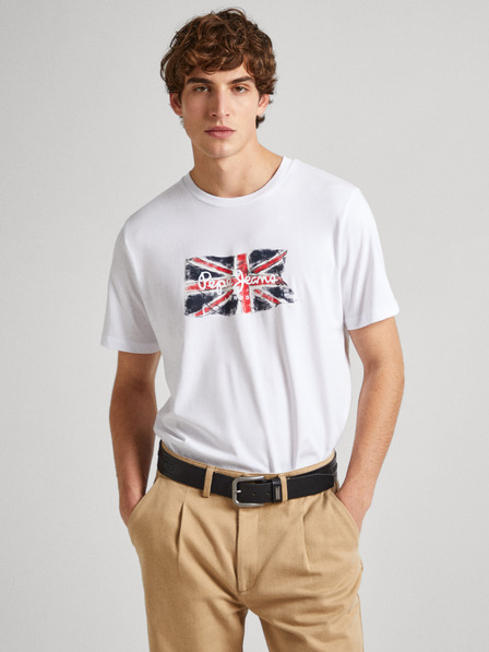 Pepe Jeans Weißes Herren-T-Shirt Pepe Jeans