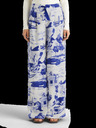 Scotch & Soda Blaue gemusterte Damenhosen Scotch & Soda Eleni