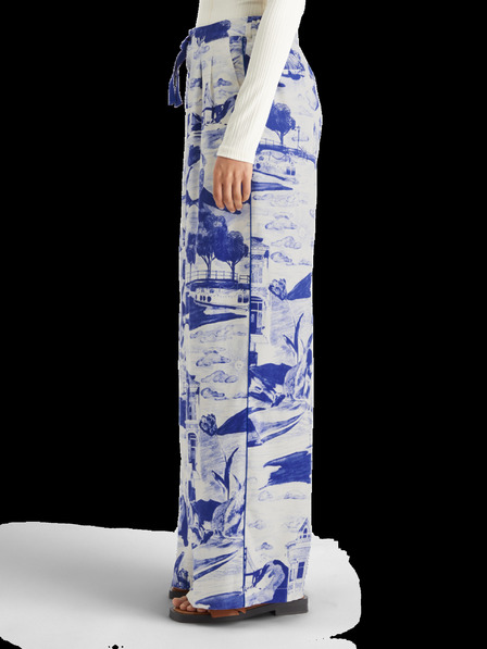Scotch & Soda Blaue gemusterte Damenhosen Scotch & Soda Eleni