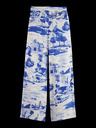 Scotch & Soda Blaue gemusterte Damenhosen Scotch & Soda Eleni