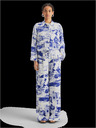 Scotch & Soda Blaue gemusterte Damenhosen Scotch & Soda Eleni