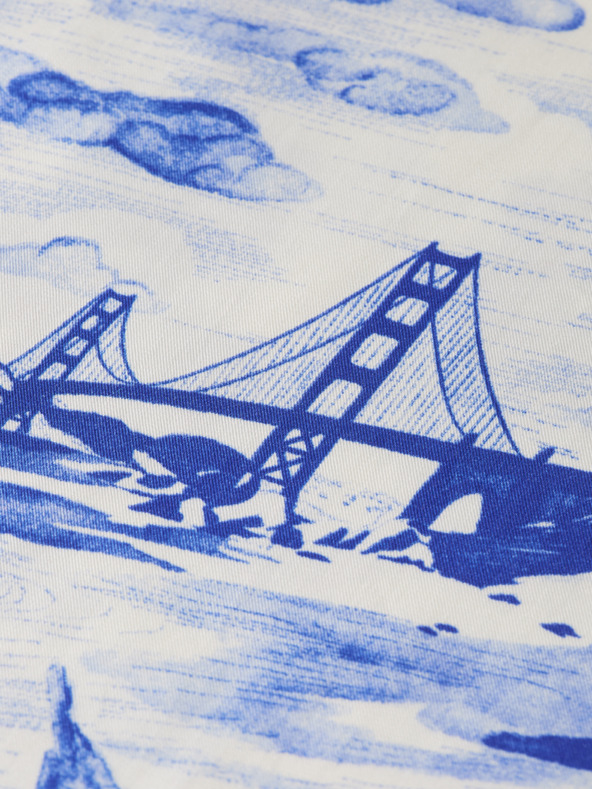 Scotch & Soda Blaue gemusterte Damenhosen Scotch & Soda Eleni