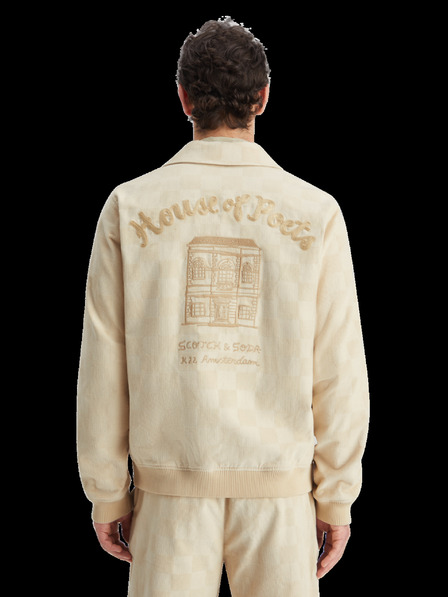 Scotch & Soda Cremefarbene Herren-Cordjacke Scotch & Soda College