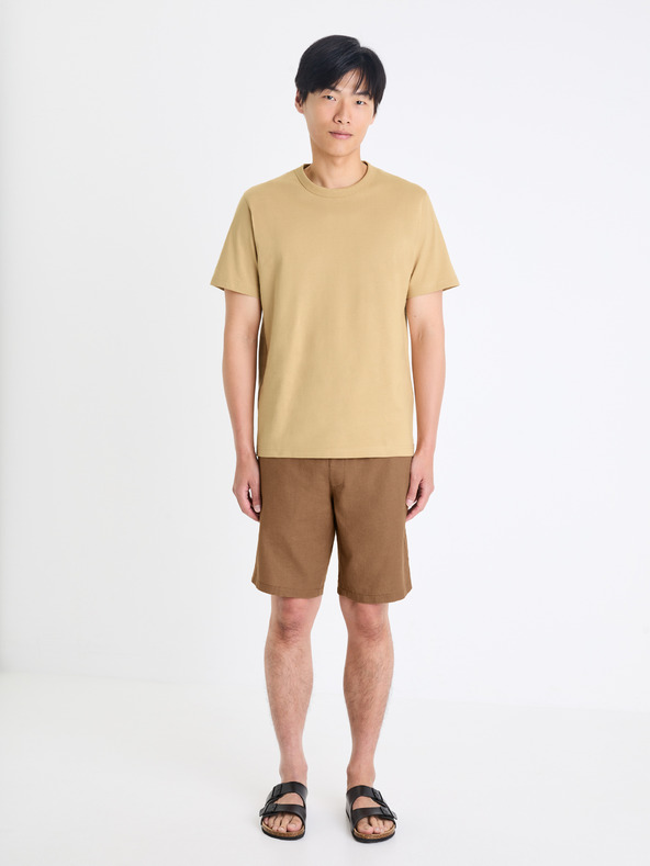Celio Beige Herren-T-Shirt Celio Tebox