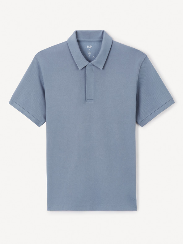 Celio Blaues Herren-Poloshirt Celio Jeterne CoolMax
