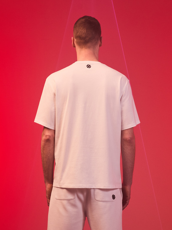 Celio Weißes bedrucktes Herren-T-Shirt Celio UFC